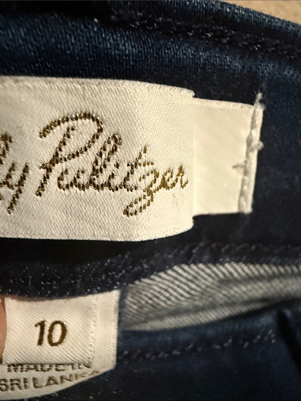 Lilly Pulitzer Navy Straight-Leg Jeans with Gold-Tone Hardware - Picture 4 of 15